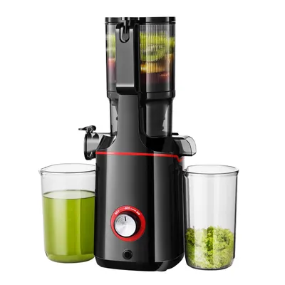 Produktbild von AMZCHEF Entsafter 160W, Großer 108 mm Einfüllschacht, Entsafter für Gemüse und Obst, Leicht zu Reinigen, Schwarz