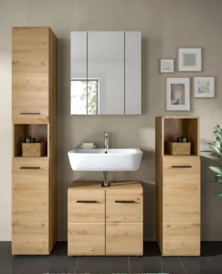 Produktbild von Ice 4-teilig mit Spiegelschrank und Hochschrank