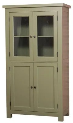 Immagine prodotto di Casa Padrino mobile da cucina in stile country a 4 ante verde 100 x 50 x h. 180 cm - Mobili da cucina