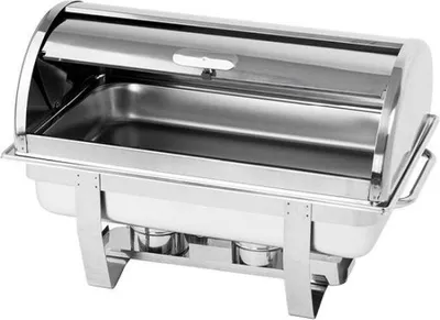 Produktbild von Chafing Dish für Buffet – 9 Liter, mit halbrunder Roll-Top-Haube