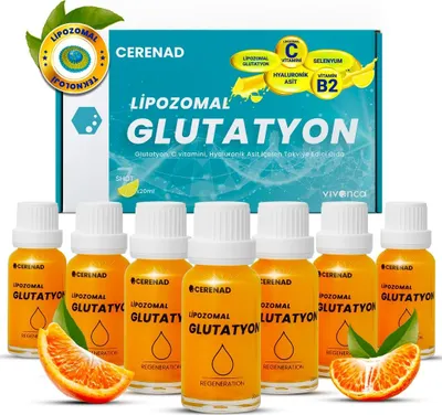 Produktbild von CERENAD Liposomales Glutathion – Vitamin C, Hyaluron, Selen – 7x20ml Kur