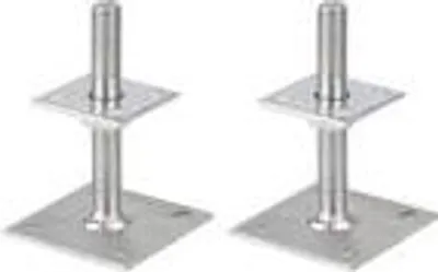 Image de Support de poteau Alberts I, galvanisé, passivé à couche épaisse, réglable en hauteur de 30 à 150 mm, à visser, 70 x 70 ou 150 x 150 mm