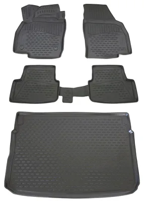 Produktbild von Gummi Kofferraumwanne + Fußmatten Set für Seat Arona, Bj. 2017-
