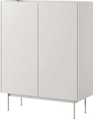 Produktbild von BETTSO Zweitürige Hochkommode mit hohen Metallbeinen COLOR 97 x 122 cm Beige Hellbeige