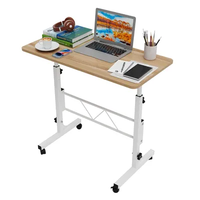 Produktbild von Laptoptisch Bürotisch mit Rollen Computertisch 80x40cm höhenverstellbar