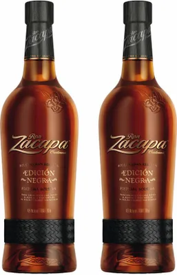 Produktbild von Ron Zacapa Edicion Negra Solera Gran Reserva Especial Rum, 2er, Black Petate, Guatemala, Alkohol, Alkoholgetränk, Flasche, 43%, 700 ml, 713258