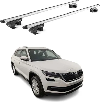 Obrázek produktu pro Střešní nosič Základní nosič pro Škoda Kodiaq 2016-2024 90 kg hliník stříbrný 2 ks ABE