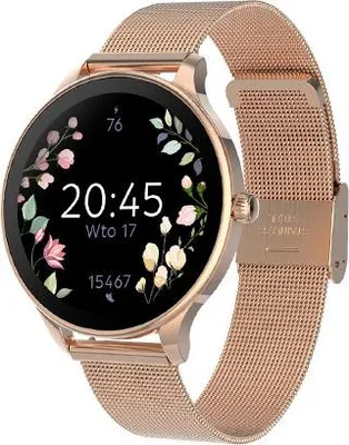 Produktbild von Forever smartwatch SB-306 rosegold, Smartwatch für Damen, 1,19", IP67, Wasserdicht, Pulsmesser, Schrittzähler, Aktivitätstracker, Fitness Tracker