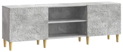 Image de Meuble TV vidaXL 150 x 31 x 50 cm, gris béton, aggloméré