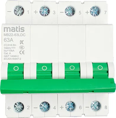 Produktbild von Matis DC-Leitungsschutzschalter Photovoltaik 4-polig 1000V 63A