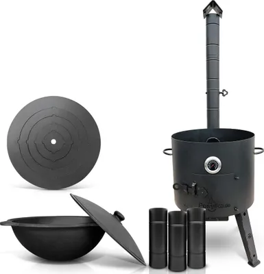 Produktbild von Feuerofen Ø 44 cm 2 mm Stahl Utschak Uchag Herdplatte 4 mm Kazan 16 L Казан Учаг