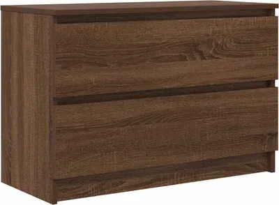 Image de Meuble TV chêne marron 80x35x54 cm bois d'ingénierie
