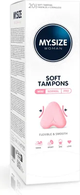 Produktbild von MY.SIZE Woman Soft Tampons MINI, 20 Stück, fadenlose Tampons Für Sport, Love und Spa