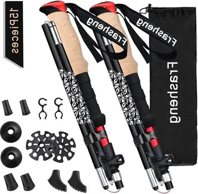 Produktbild von Einstellbare Teleskop-Wanderstöcke Aluminium 135cm für Trekking