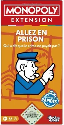 Zdjęcie produktu dla Monopoly Extension Allez en prison, Gra Towarzyska, 2-6 Graczy, Wiek 8+, Czas Gry 40 Minut, Dodaje Zabawy i Przyspiesza Grę
