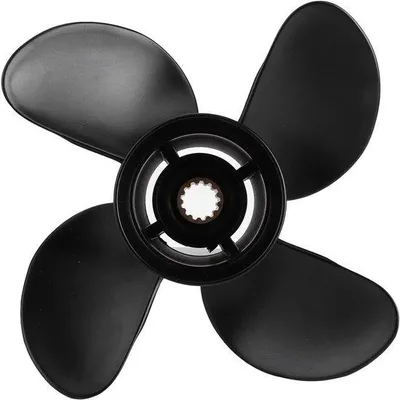 Produktbild von Aluminium-Propeller mit 4 Blättern und 13 Zahnrad - für 35-60 PS Bootsmotoren