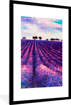 Produktbild von MuchoWow® Gerahmtes Poster Ölfarbe - Malerei - Blumen 60x90 cm - Poster mit Schwarzem Bilderrahmen Wandposter Rahmen Foto Bilder - Dekoration - Wandposter Wohnzimmer - Hochwertig