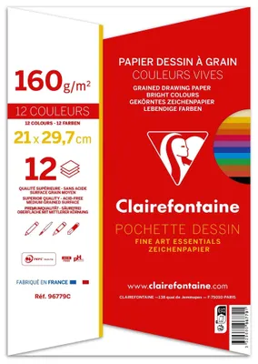 Zdjęcie produktu dla Clairefontaine Knstlerpapier "... Grain", 210 x 297 mm