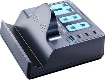Obrázek produktu pro 72 W víceportová nabíjecí stanice s 1 portem QC/3 PD, 15 W bezdrátové nabíječky, zásuvka pro rychlé nabíjení, kompatibilní s mobilními telefony, notebooky, tablety
