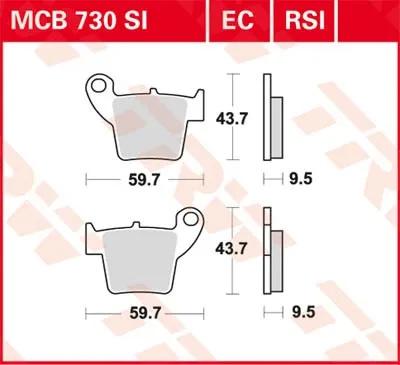 Obrázek produktu pro TRW Brzdová destička Trw Sinter Mcb 730 Si