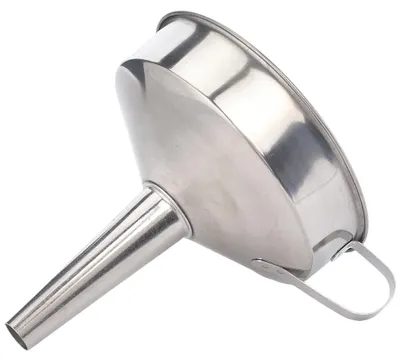 Edelstahl-Küchentrichter 11,2 cm mit Sieb und Griffring