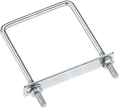 Obrázek produktu pro Sada - Rovné šrouby ve tvaru U, nerezová ocel 304, čtvercové s obdélníkovým průřezem, 90 × 130 mm