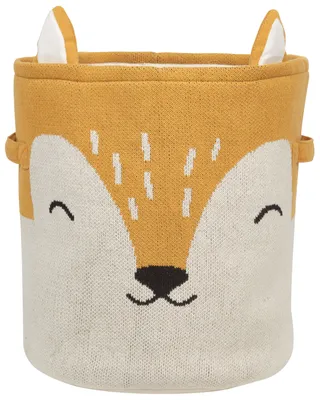 Produktbild von BELIANI Textilkorb Beige u. Orange Baumwolle mit Griffen Fuchsmotiv Modern für Kinder Spielsachen Aufbewahrungskorb Spielzeugkorb Jugendzimmer Deko