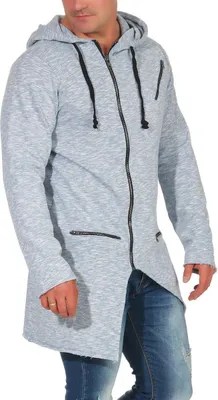 Produktbild von Herren Hoodie Sweatjacke Kapuzenpullover Sweatshirt; Blau S