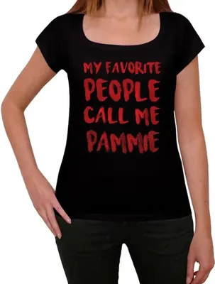Produktbild von Damen Grafik T-Shirt Meine Lieblingsmenschen nennen mich Pammie – My Favorite People Call Me Pammie – Öko-Verantwortlich Vintage Jahrgang Kurzarm