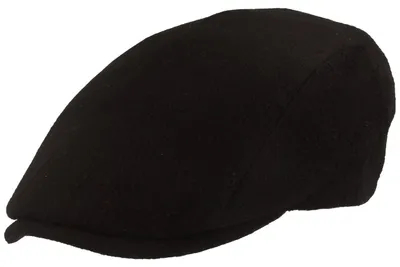 Fiebig Schiebermütze 100% Kaschmir Flatcap in schwarz