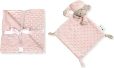 Immagine prodotto di Coperta A Bolle + Orso Rosa Dou Dou Interbaby 80X110Cm