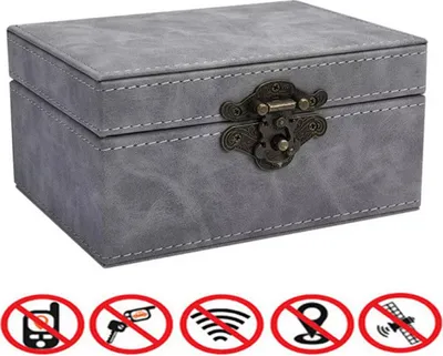 Zdjęcie produktu dla Duże Pudełko Blokujące Sygnał Kluczyk Klatka Faradaya Keyless Retro Szary