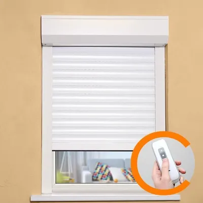 Image de Volet roulant PVC - H 1,55 x L 1,2 m - Radio électrique - Blanc