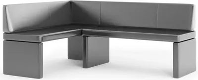 Produktbild von Grekpol Eckbank Olga - Küchenbank Sitzecke Sitzecke Kunstleder pflegeleicht, 142x196cm Ökoleder Grau links