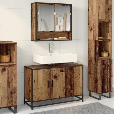 Produktbild von Maison Exclusive - Badezimmerschrank Altholz 90 x 33 x 60 cm Holzwerkstoff