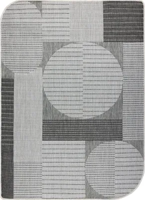 Image de Tapis en sisal ORGANIC 2769 Géométrique écru / gris – naturel, forme irrégulière moderne gris 120x170 cm