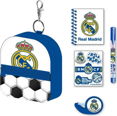 Imagen del producto de Mochila CERDĄ Real Madrid, mini set de artículos escolares