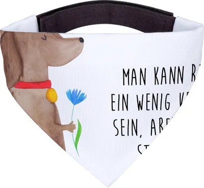 Produktbild von Mr. & Mrs. Panda Halstuch Für Hunde Hund Blume - Weiß - Geschenk, Hundebandana, Tuch, Süß, Hundehalstuch, Haha, Sprüche, Halsband