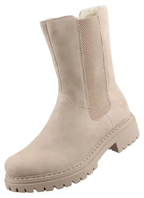 Immagine prodotto di Stivali Chelsea da donna Rieker, foderati, color beige, modello 72683-62