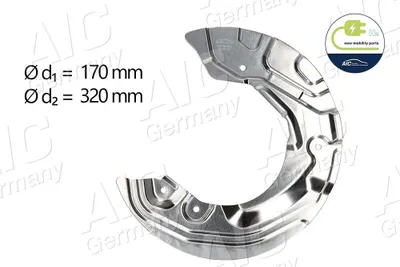 Produktbild von AIC Spritzblech Bremsscheibe für BMW 3 Touring (E91) Vorne Rechts 55739 Ankerblech