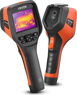 Immagine prodotto di Termocamera VEVOR, risoluzione IR 256 x 192, dispositivo di imaging termico con telecamera visiva da 2 MP, frequenza di aggiornamento di 25 Hz Imager a infrarossi con touchscreen da 3,5 pollici, da -20 °C a 550 °C, supporto WLAN