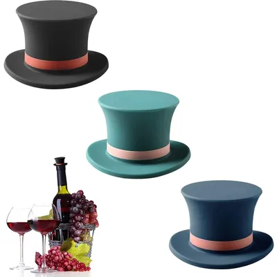 Immagine prodotto di Set di 3 tappi per bottiglie di vino – Tappi in silicone riutilizzabili e sistemi di conservazione per bottiglie di vino