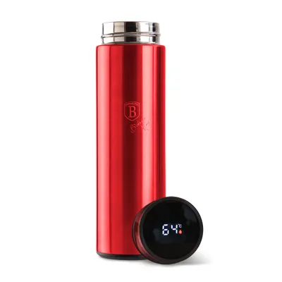 Obrázok produktu pre Fľaša s LED displejom 450ml BURGUNDY 19213