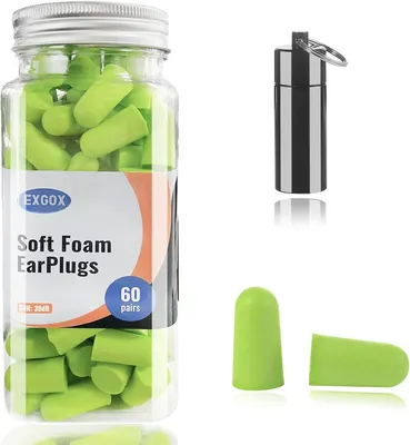 Produktbild von Schaumstoff-Ohrstöpsel, 38dB SNR, 60 Paar, Einheitsgröße, für Schlafen und Reisen