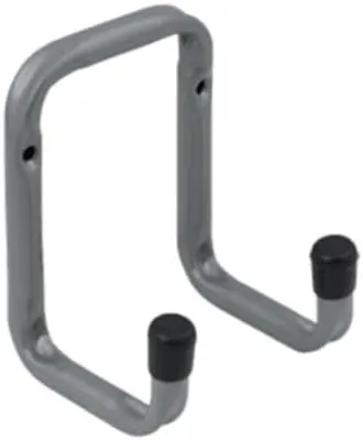 Produktbild von BirnePower Werkstatthaken H2U 80mm – Kompakter Doppelhaken aus Stahl mit Schutzkappen, U-Form Gerätehalter für Garage, Keller & Werkstatt (12 Stück)