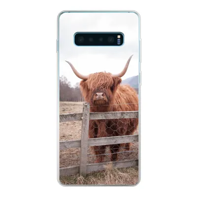Produktbild von MuchoWow® Handyhülle Schutzhülle Hülle für Samsung Galaxy S10 Lite Scottish Highlander - Gras - Zaun Silikon Softcase Handy Hülle - Schutz