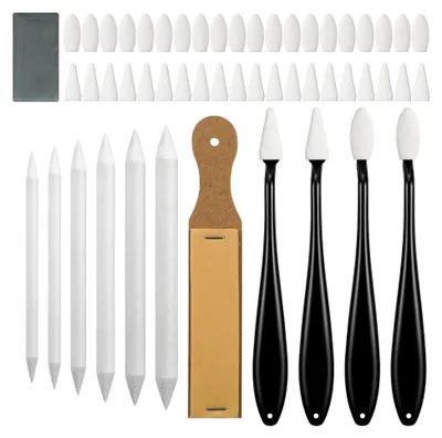 Produktbild von 52-teiliges Papierwischer Set, Bleistift Papierwischer zum Mischen, Doppelköpfige Papierwischer, Skizzenwischstift für Korrekturen in der Kunst
