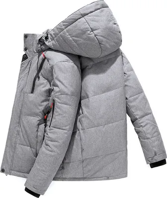 Produktbild von Herbst und Winter neue Herren jacke Mode lang ärmel ige Wärme verdickt Kapuzen mantel einfarbig hochwertige Reiß verschluss Mantel