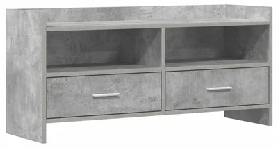 Productafbeelding van TV-kast 100 x 33 x 47 cm Betongrijs Bewerkt hout