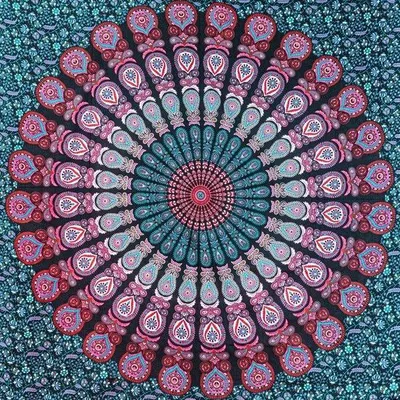 Produktbild von Famanu Wandteppich Mandala - Psychedelische Wandkunst aus 100% Baumwolle